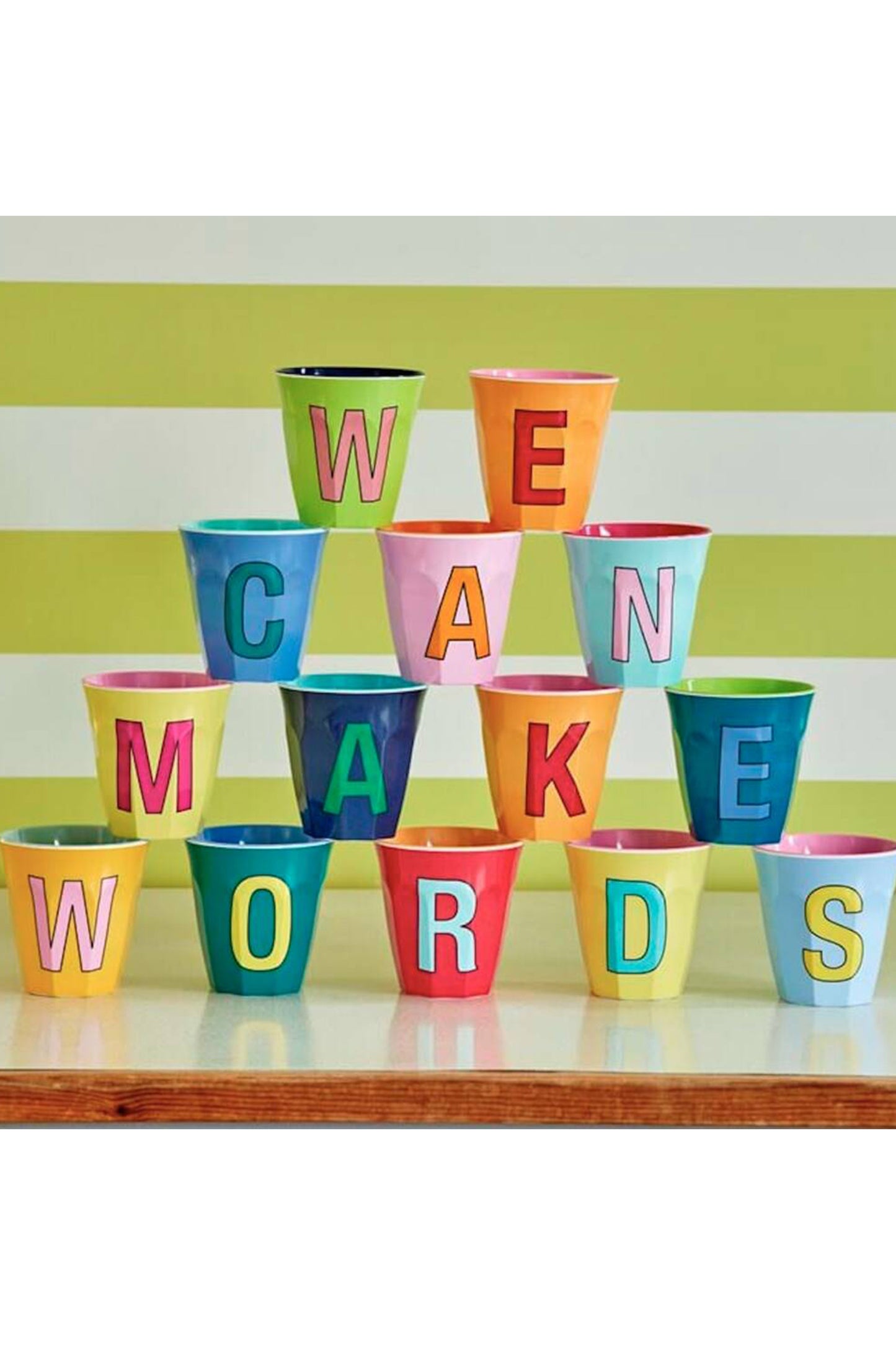 Bright Alphabet Melamine Cup