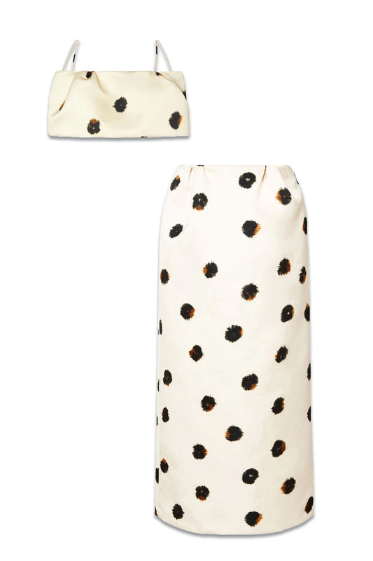 Sparrow Irregular Dot Top & Skirt