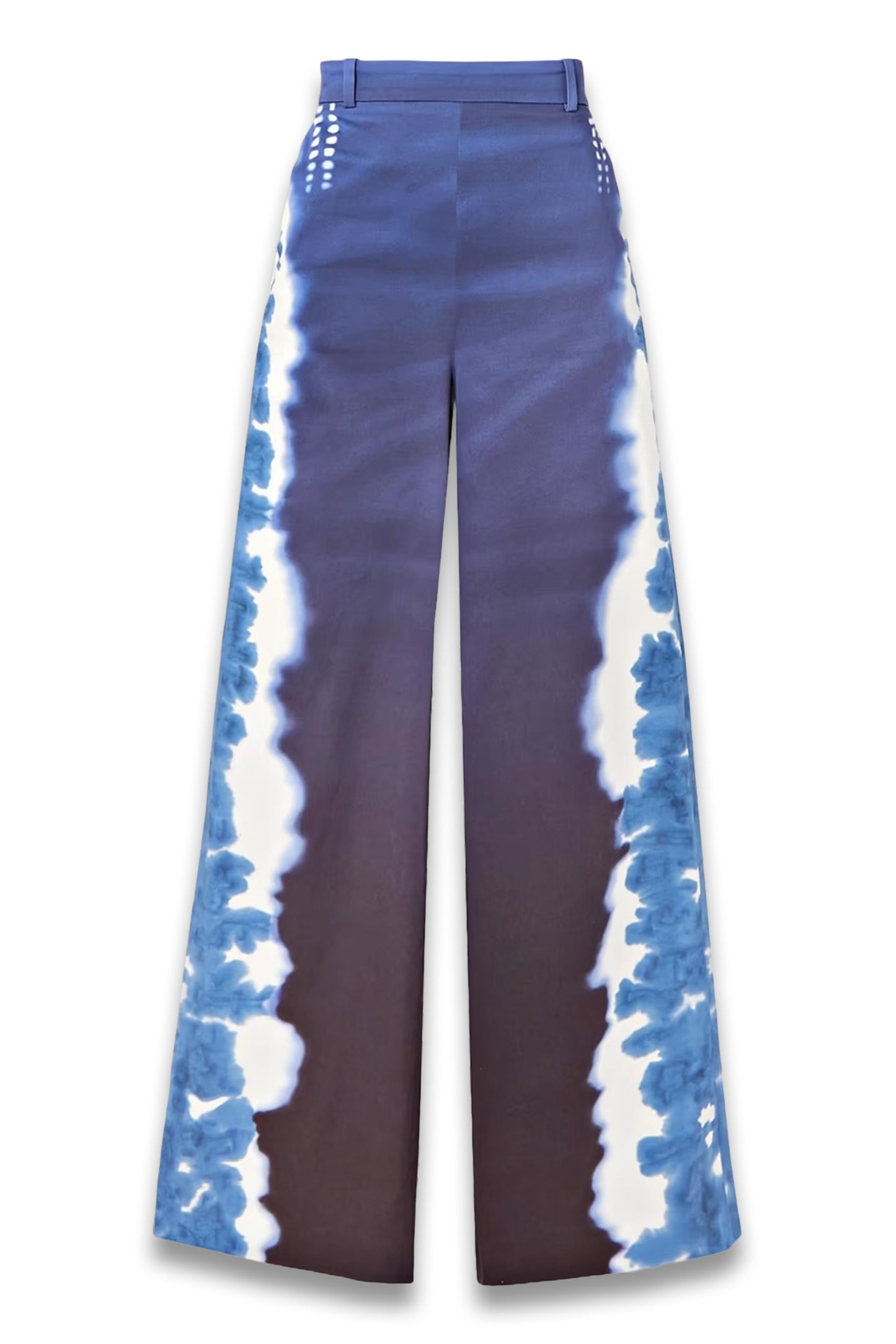 Clio Tie-Dyed Poplin Wide-Leg Pants
