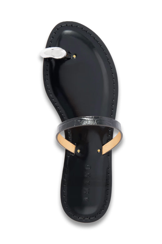 The Kibera Embellished Croc-effect Leather Sandals