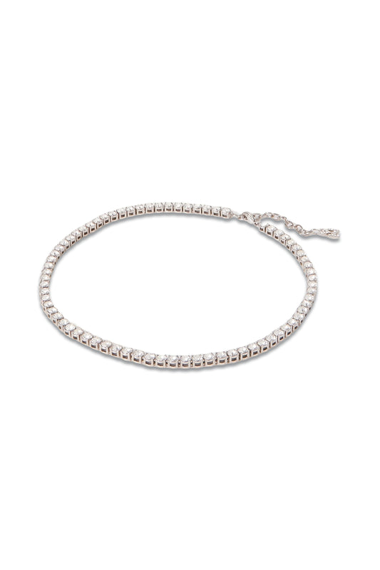 Silver-tone Crystal Necklace