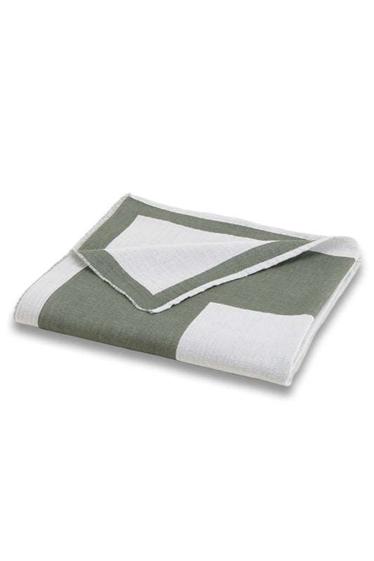 Black Cotton Bicolor Beach Towel