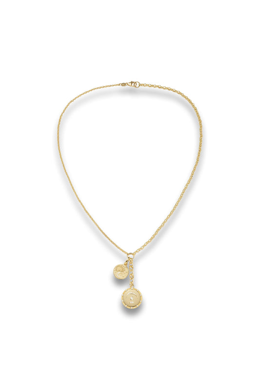 Pause + Balance Medium Mixed Belcher Story 18-Karat Gold Diamond Necklace