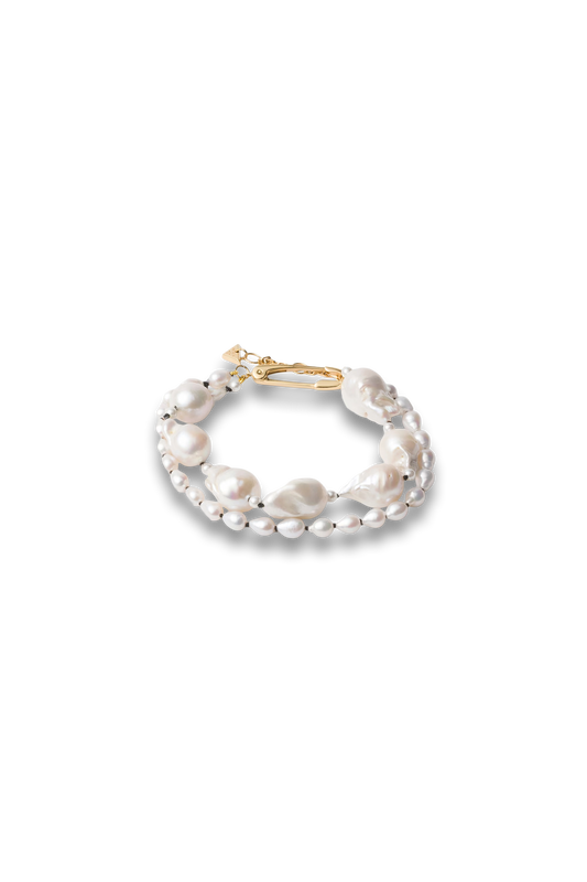 Metal Ankle Bracelet with Pearls