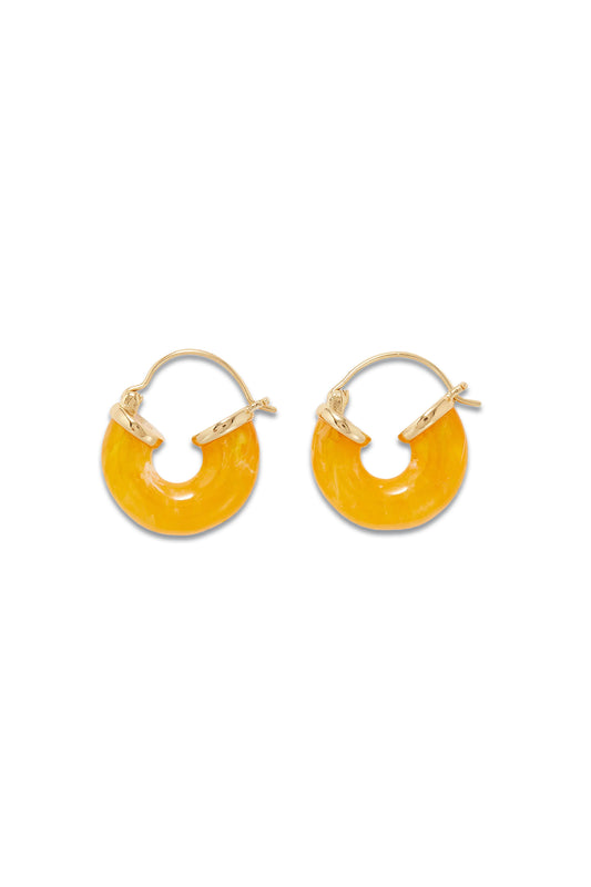 Petit Swell Resin 18kt Gold-plated Hoop Earrings