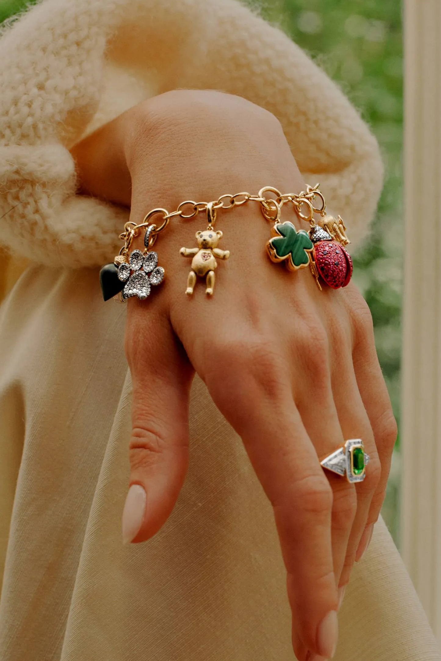 Diamond Charm Bracelet