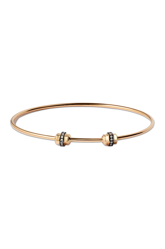 18ct Yellow Gold Sapphire Charm Bangle
