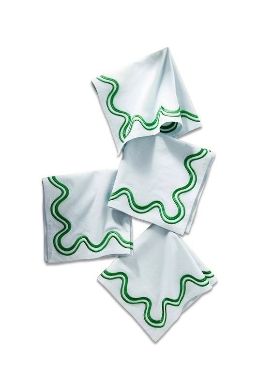 Madeline Embroidered Cotton Napkins, Set of 4