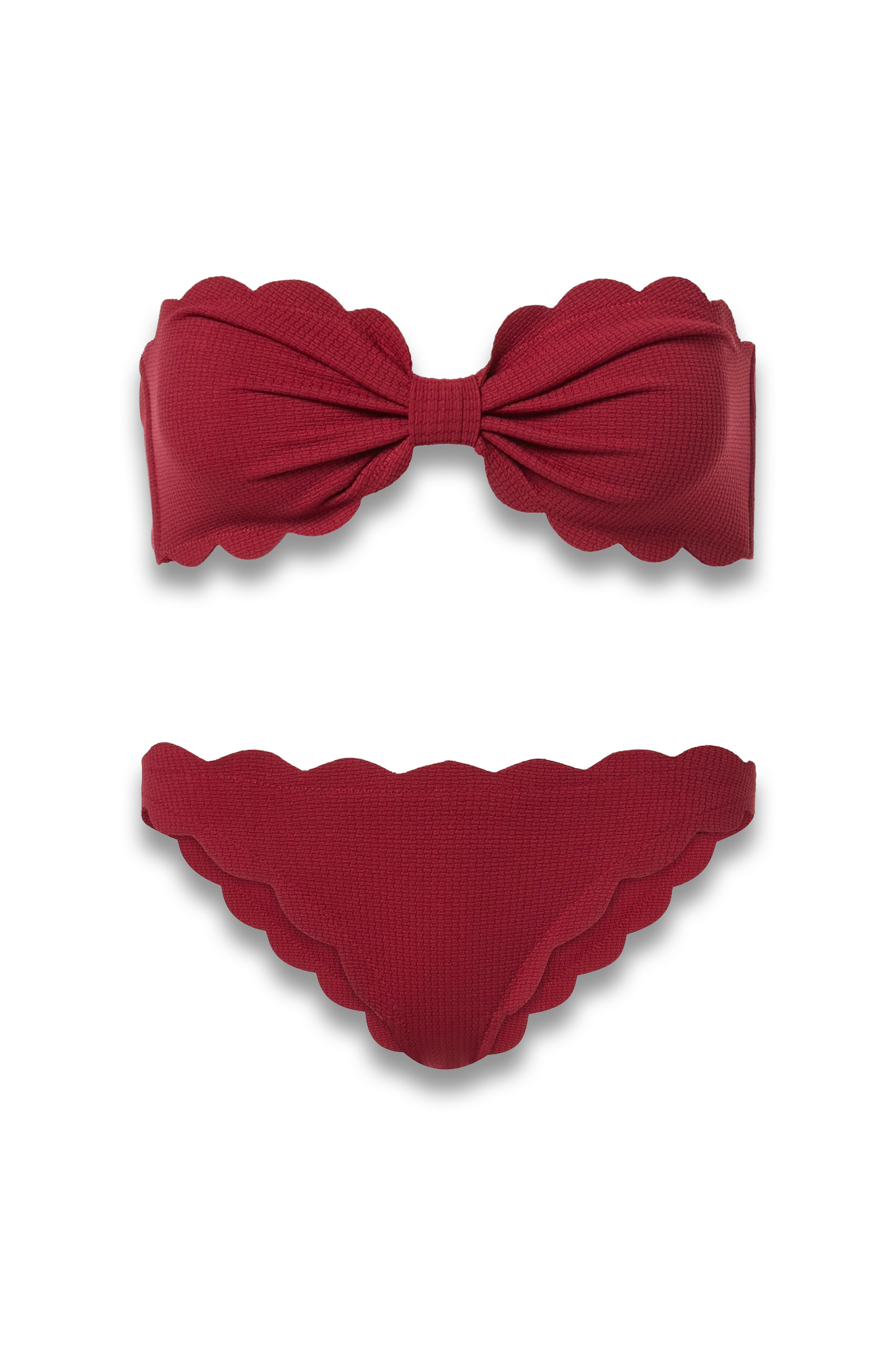 Antibes Bikini Top and Bottoms in Red