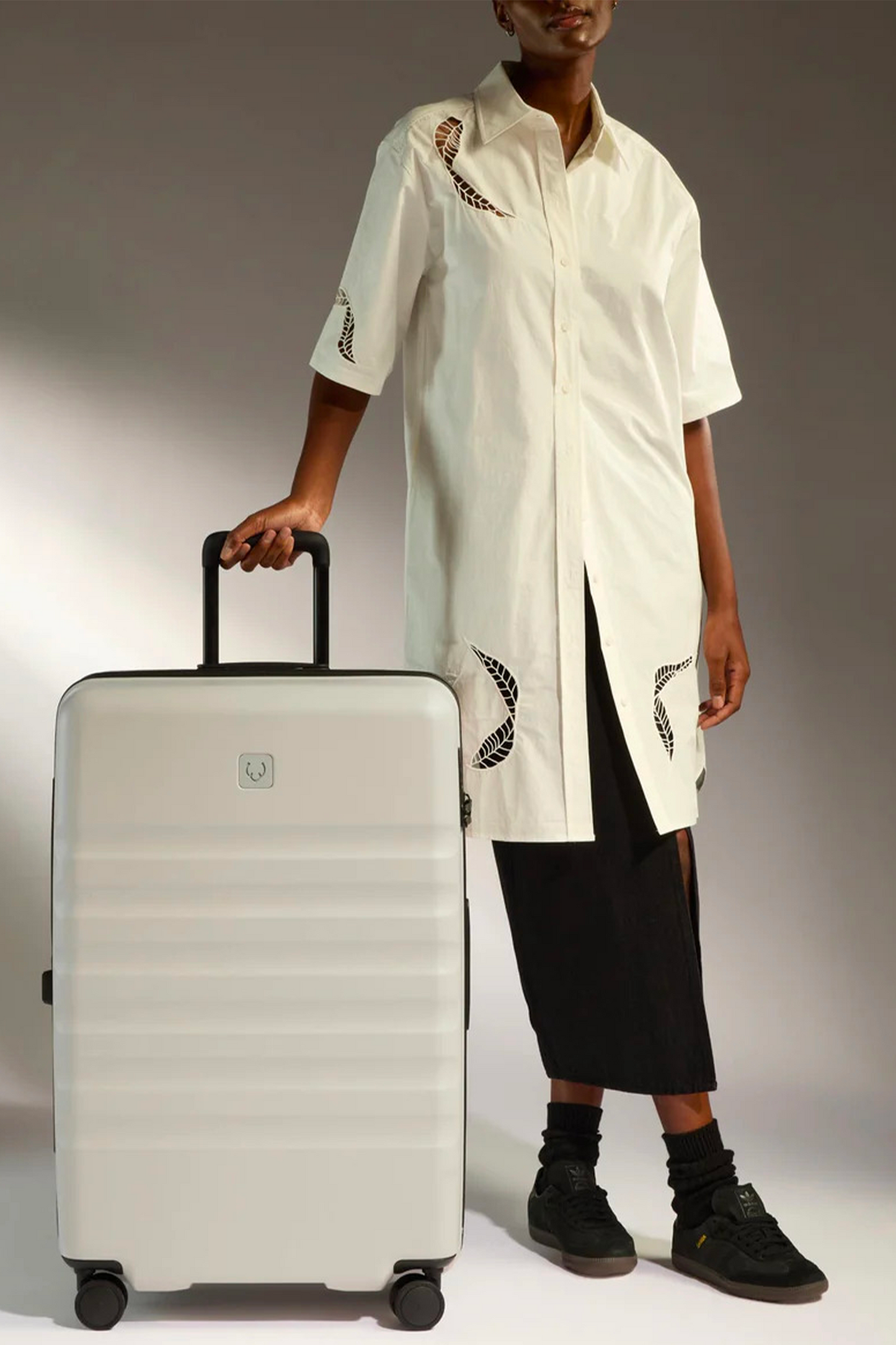 Large Suitcase in Taupe