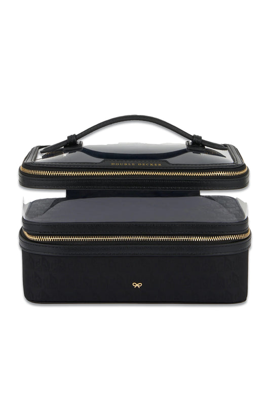 Logo Double Decker Makeup Pouch