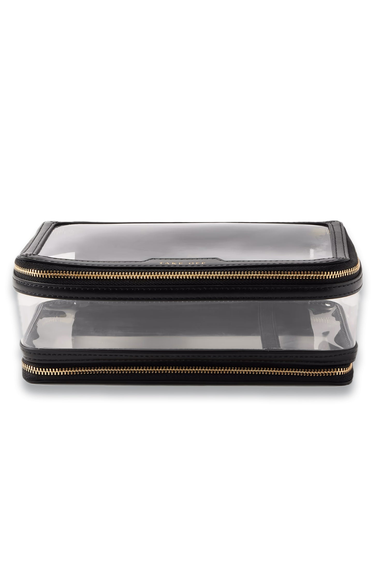 In-Flight Leather-Trimmed PVC Cosmetics Case