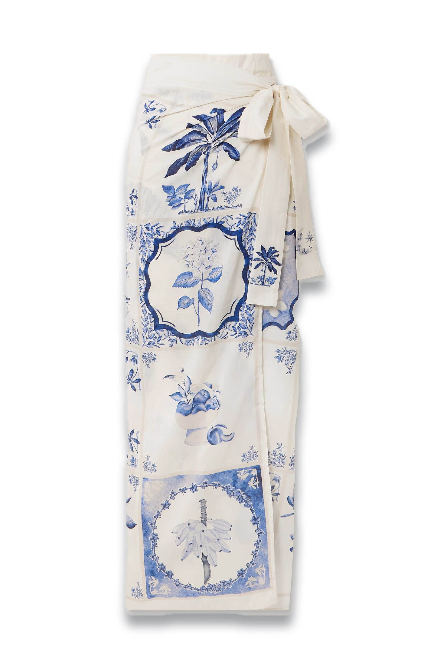 Lavanda Wild Floral-Print Cotton And Silk-Voile Pareo