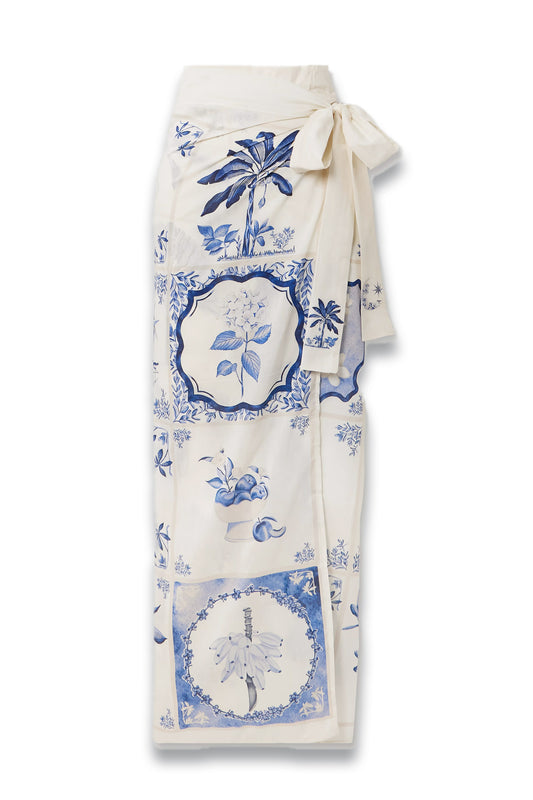 Lavanda Wild Floral-Print Cotton And Silk-Voile Pareo