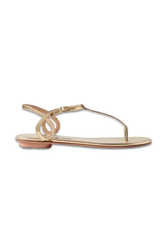 Almost Bare Metallic Leather Sandals