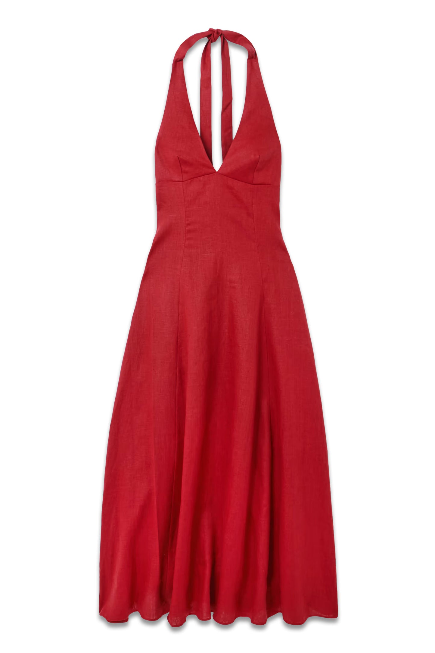 Marais Linen Halterneck Midi Dress