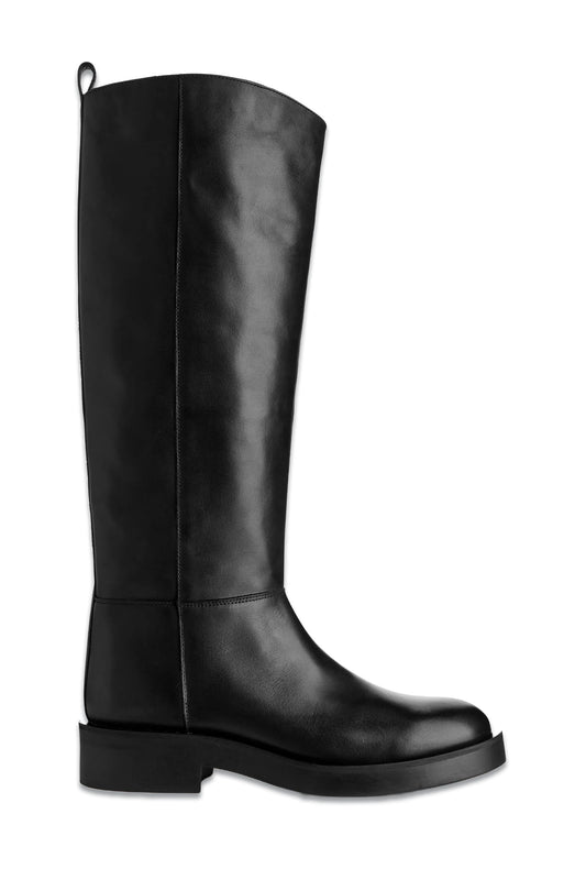 Leather Riding Boots Black