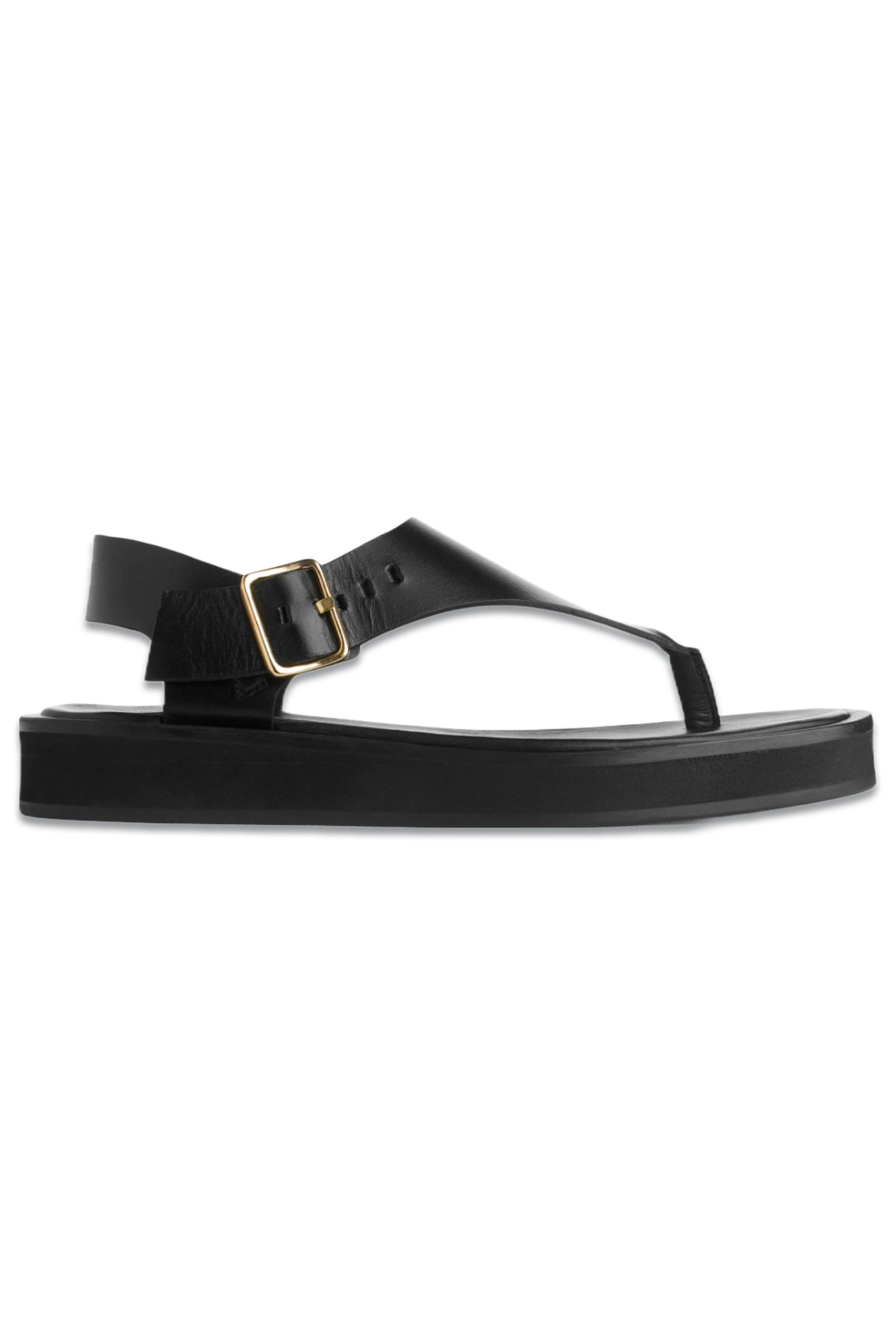 Chunky Leather Sandals Black