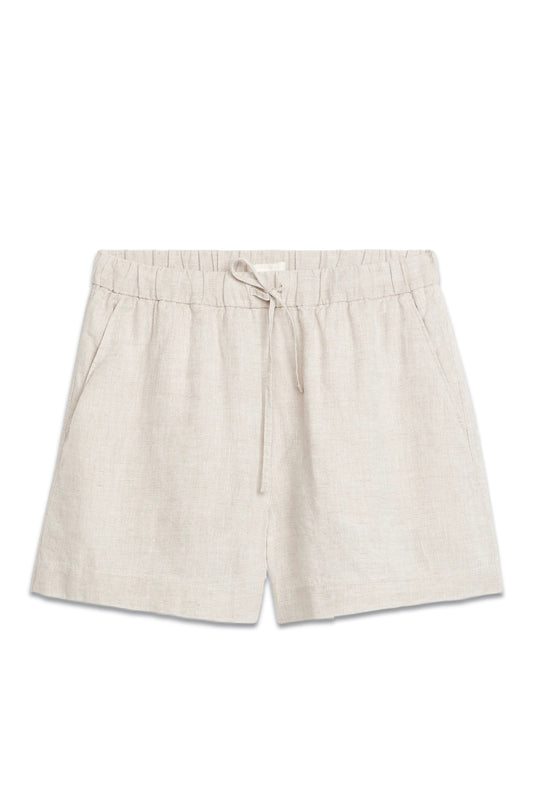 Beige Linen Shorts
