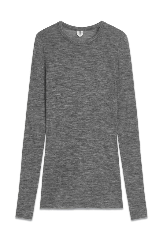 Long-Sleeved Merino Top Grey