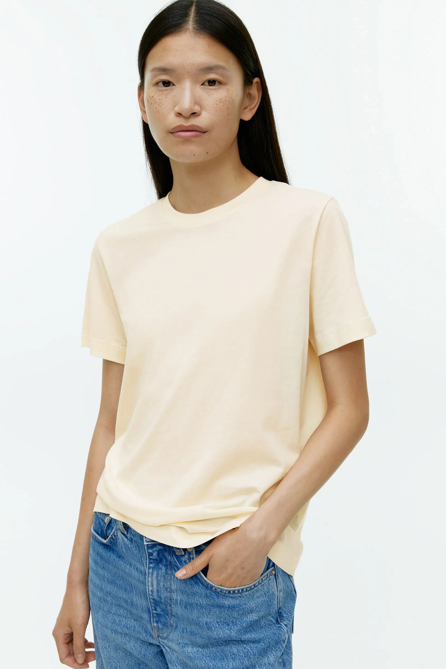 Crew-Neck T-shirt Light Beige