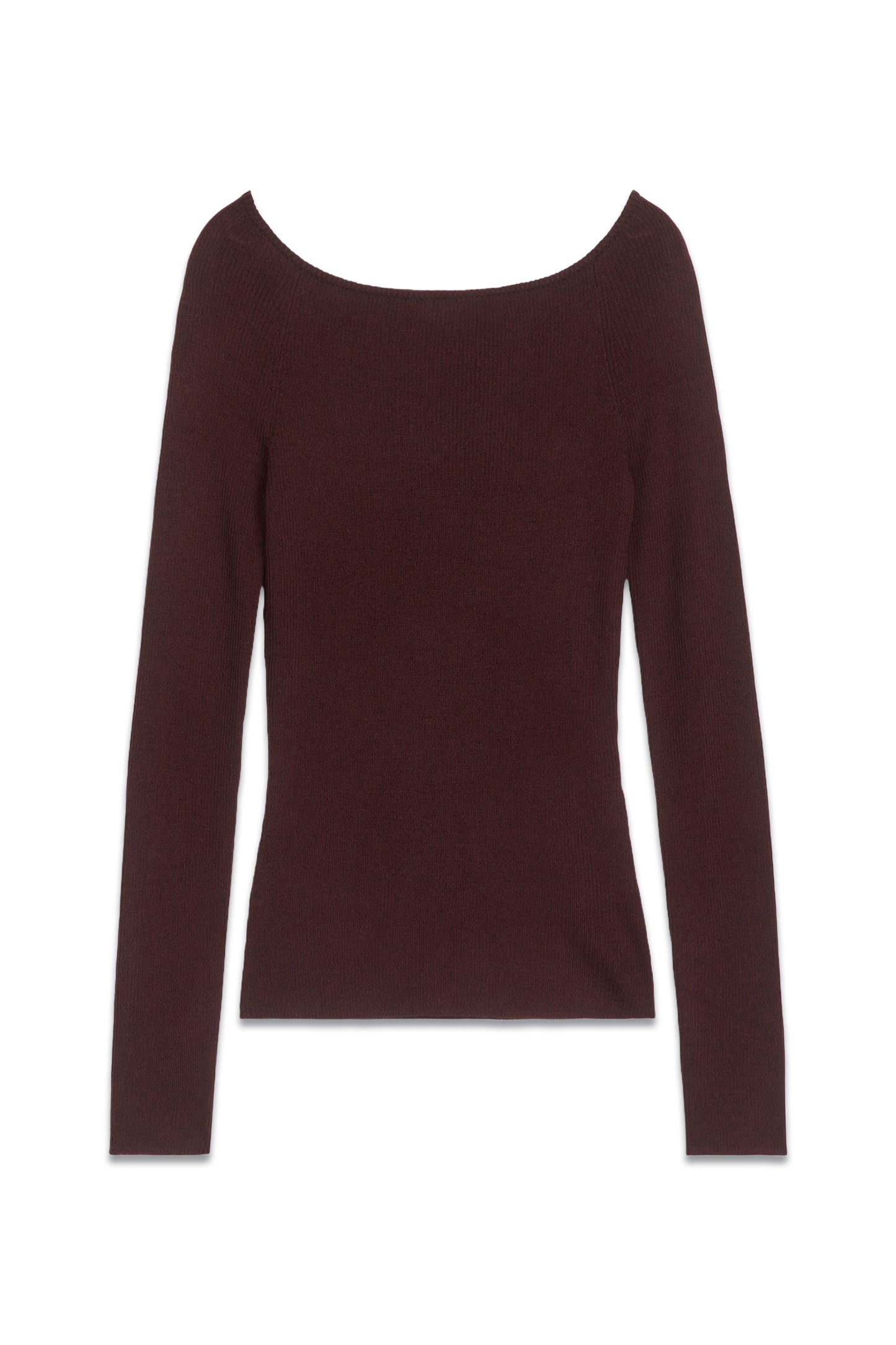 Wool Blend Off-Shoulder Top