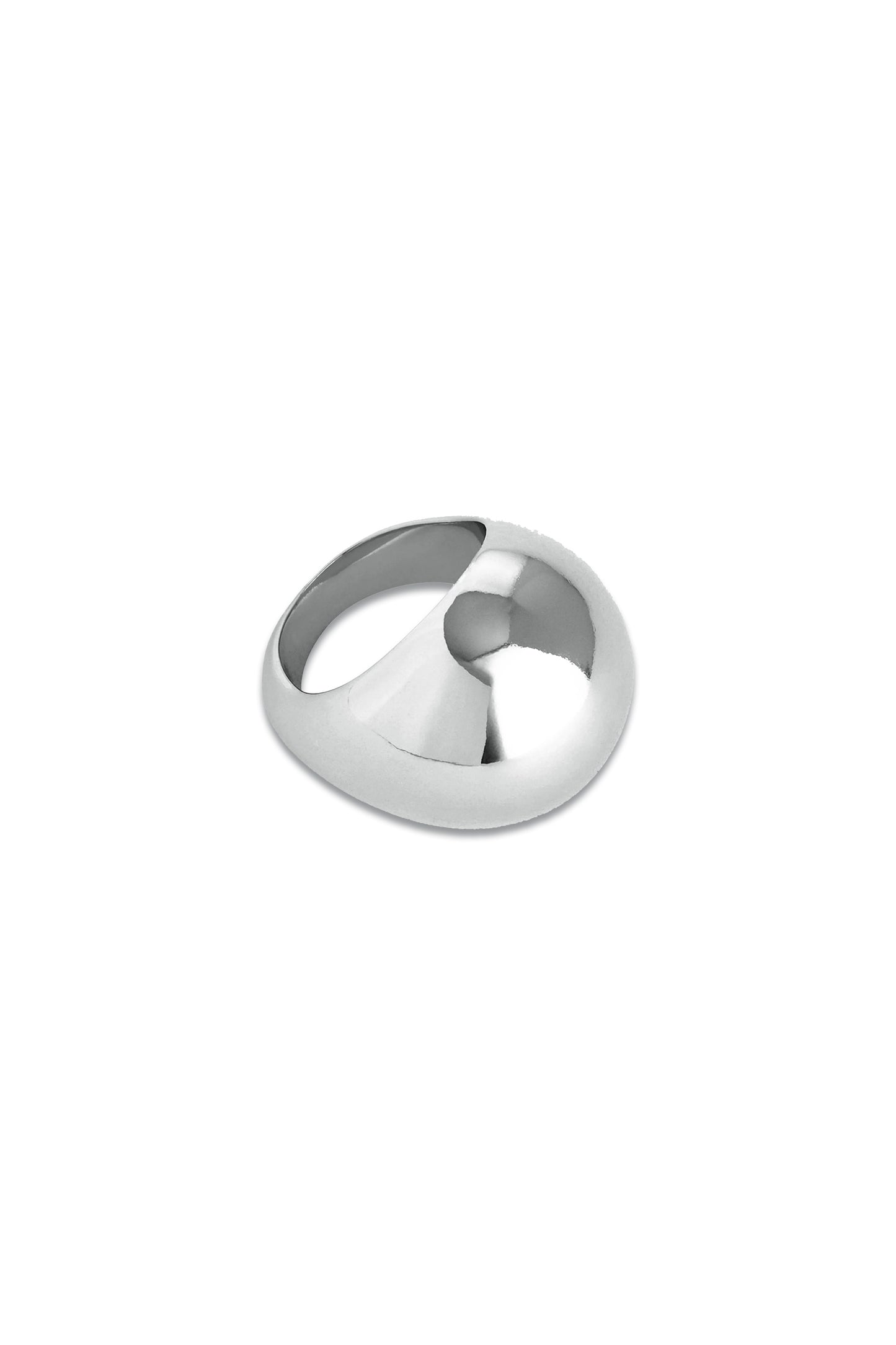 Silver-Plated Chunky Sphere Ring