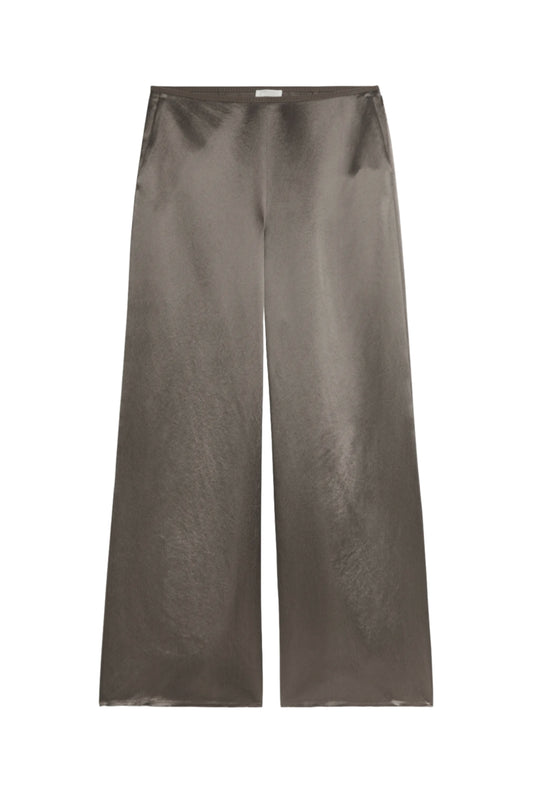 Wide-Leg Satin Trousers