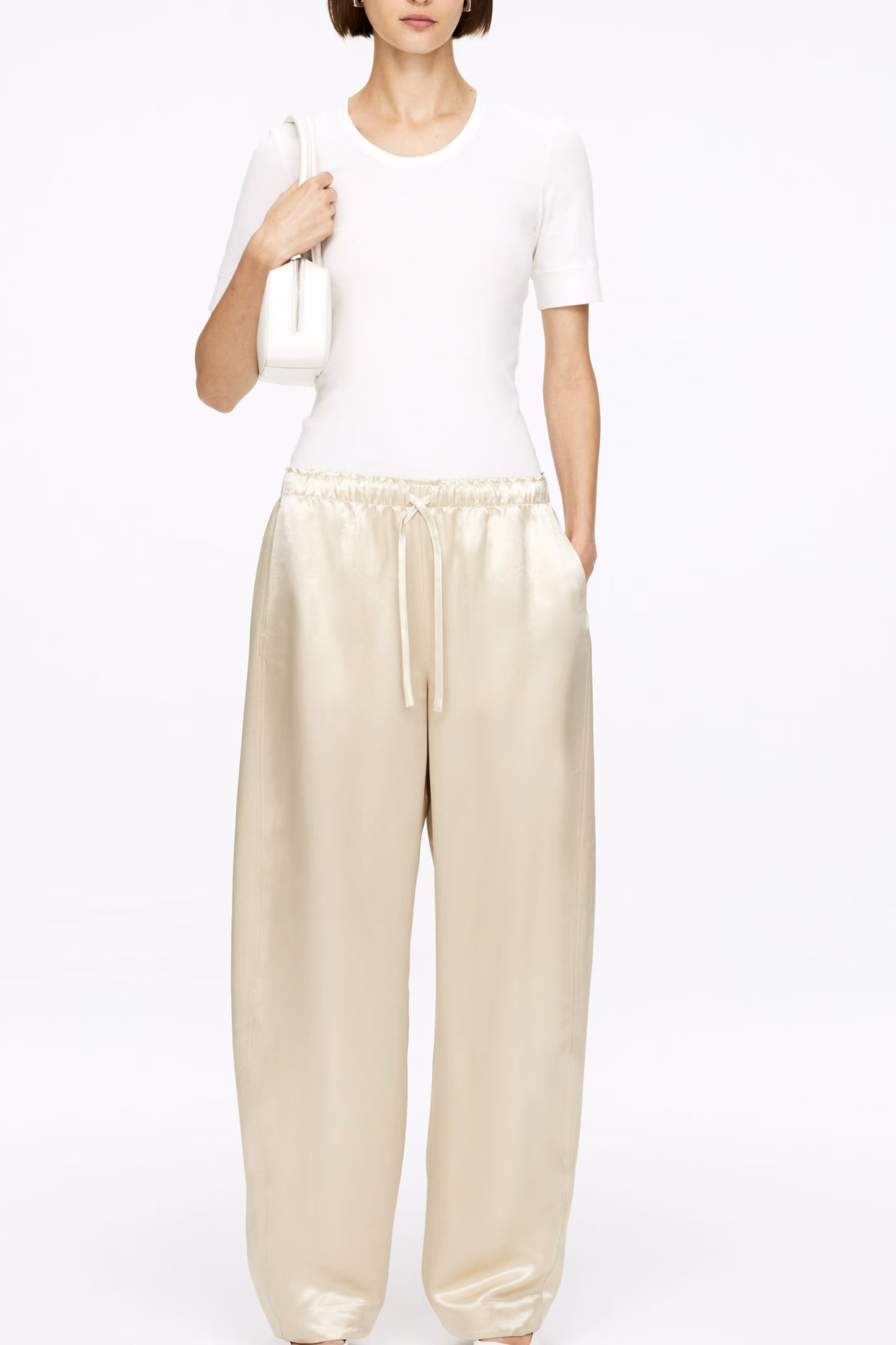 Drawstring Satin Trousers