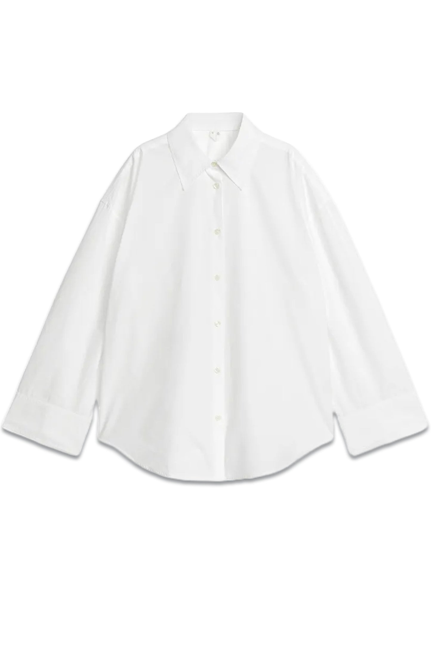 Relaxed White Poplin Shirt