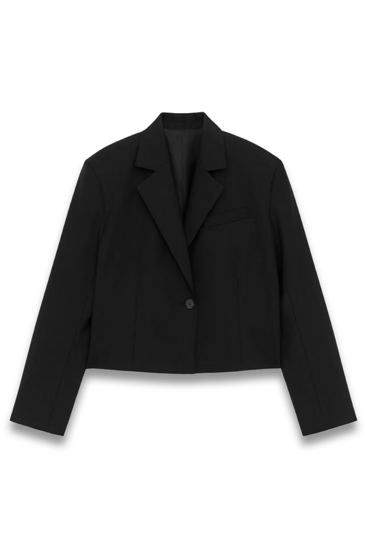 Cropped Wool Blazer