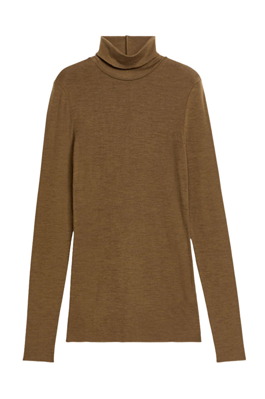 Roll-neck Wool Top