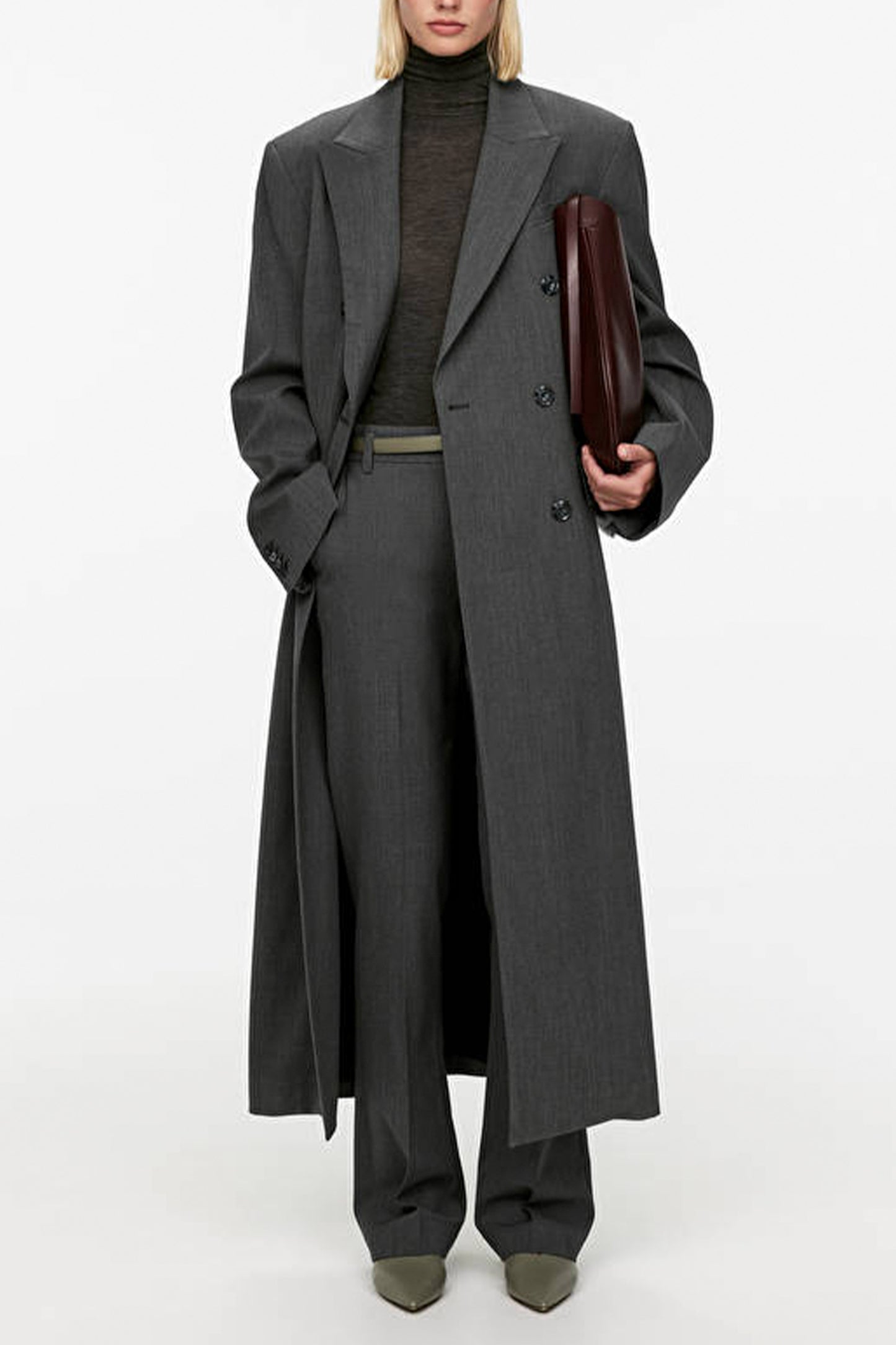 Oversized Double-Breasted Coat