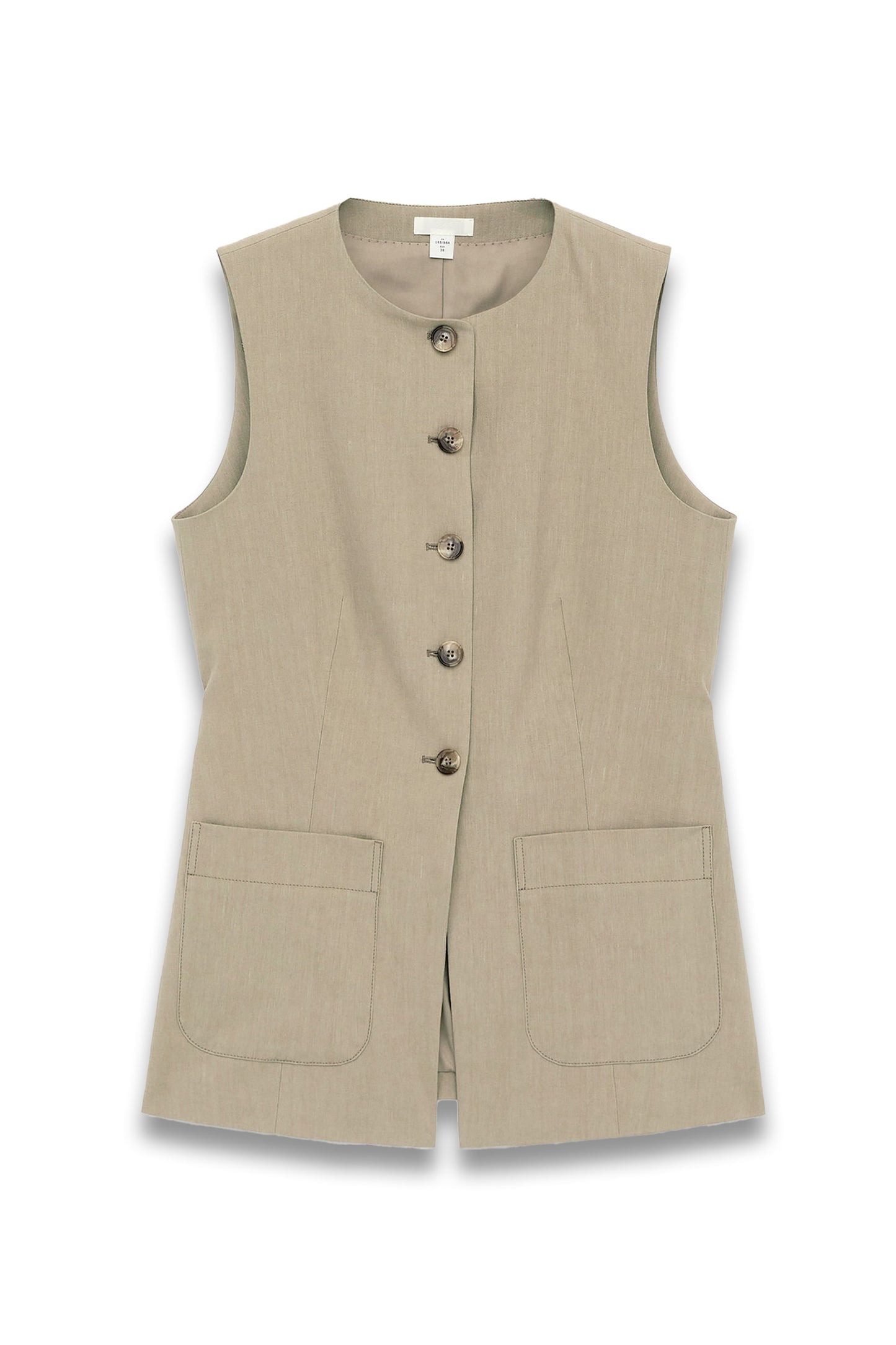 Linen-Blend Vest