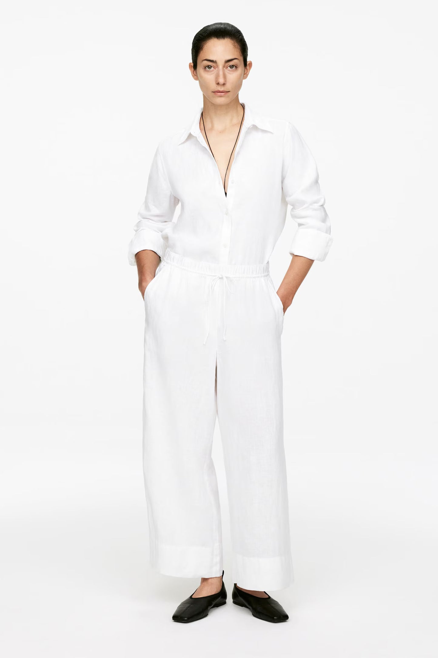 Cropped Linen Trousers