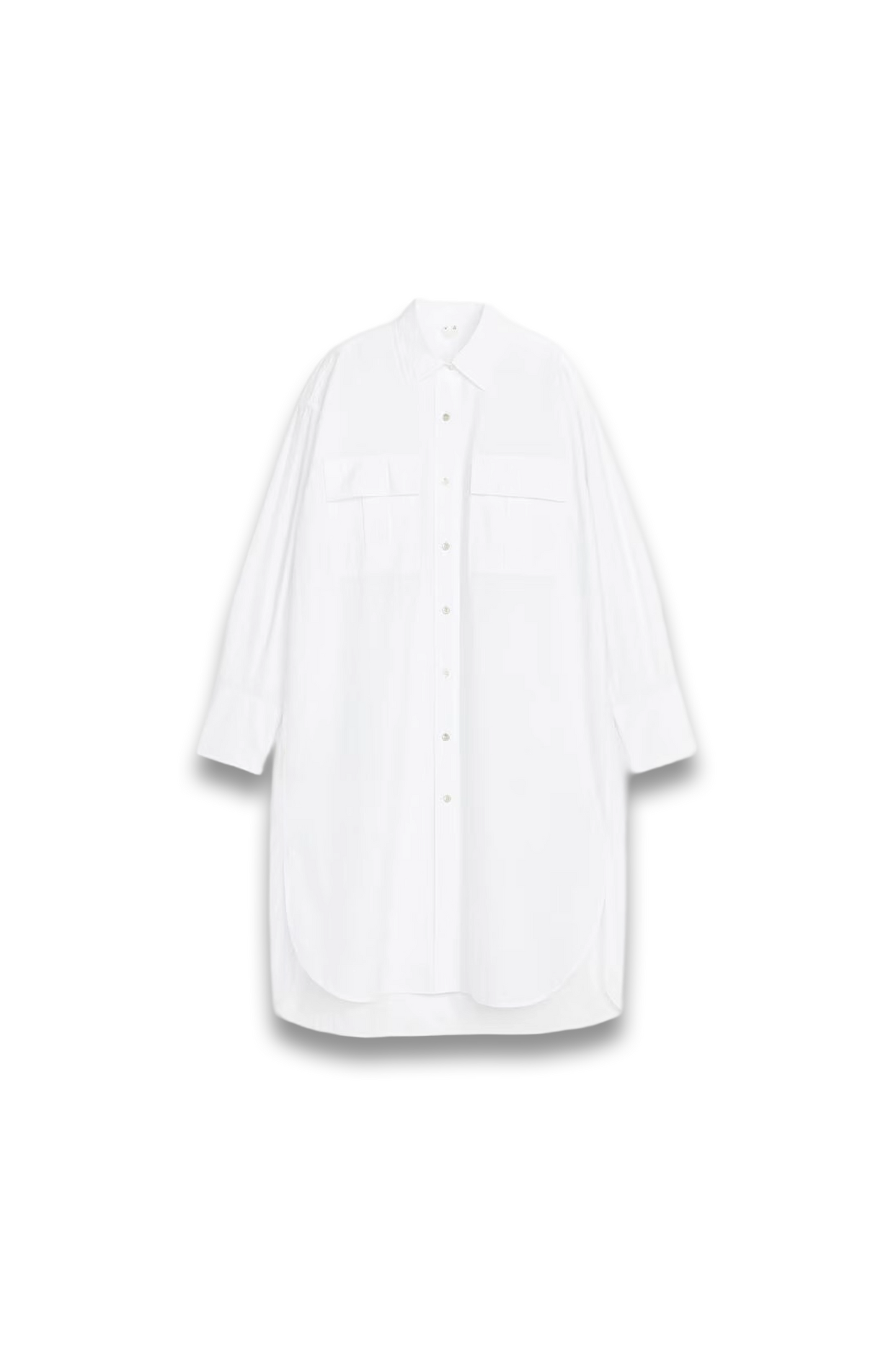 Cotton Shirt Dress in White