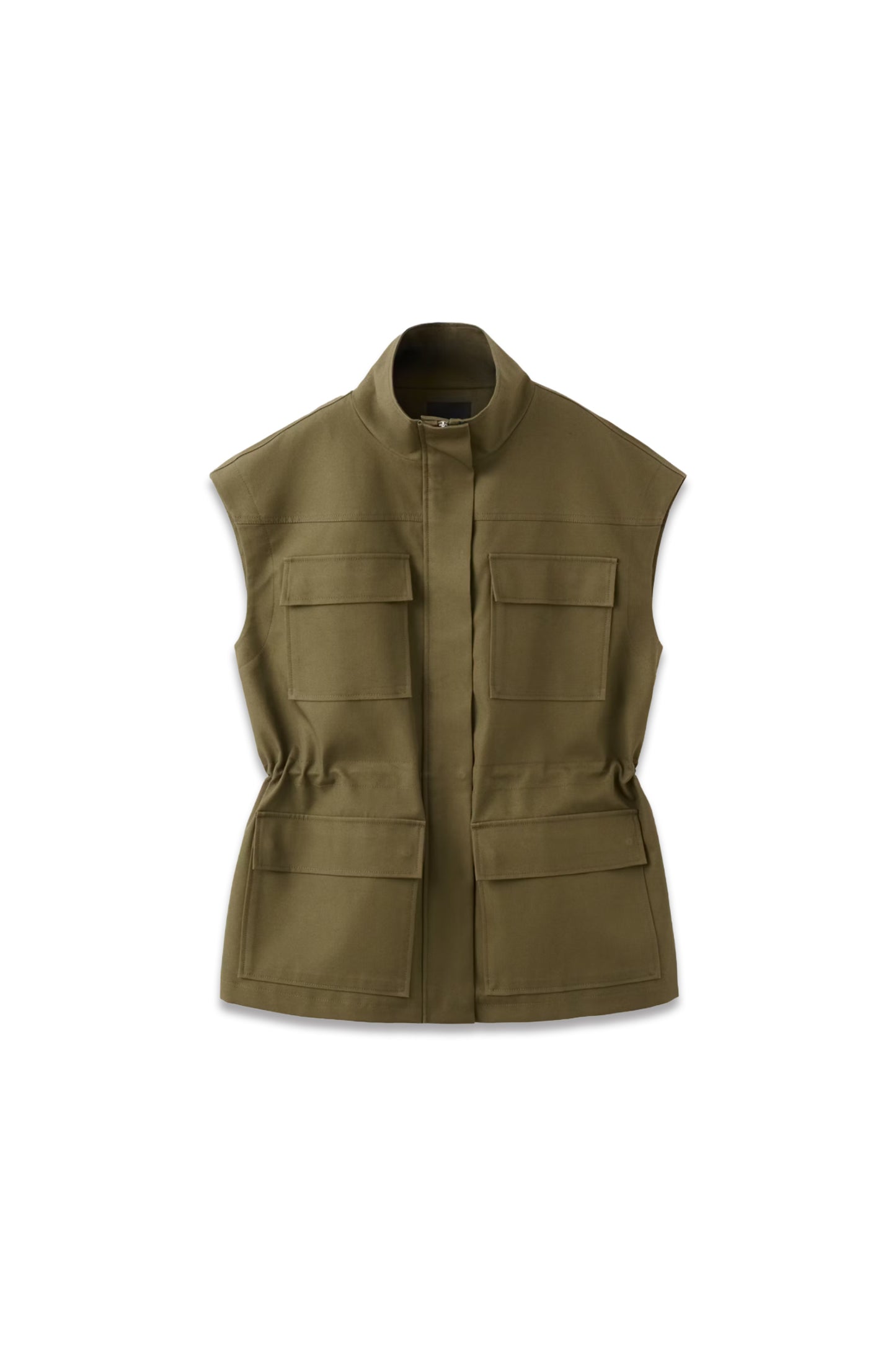 High-neck Waistcoat with Pockets