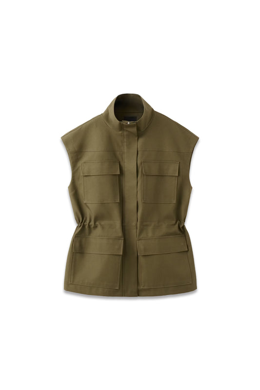 High-neck Waistcoat with Pockets
