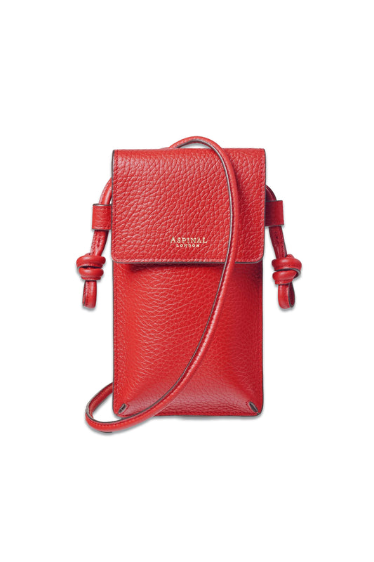 Ella Phone Pouch Red Pebble