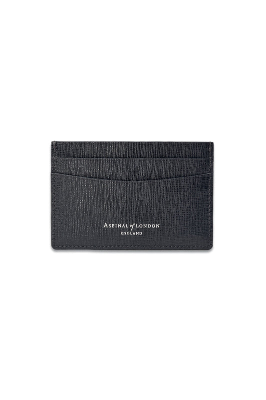 Slim Credit Card Holder Black Saffiano