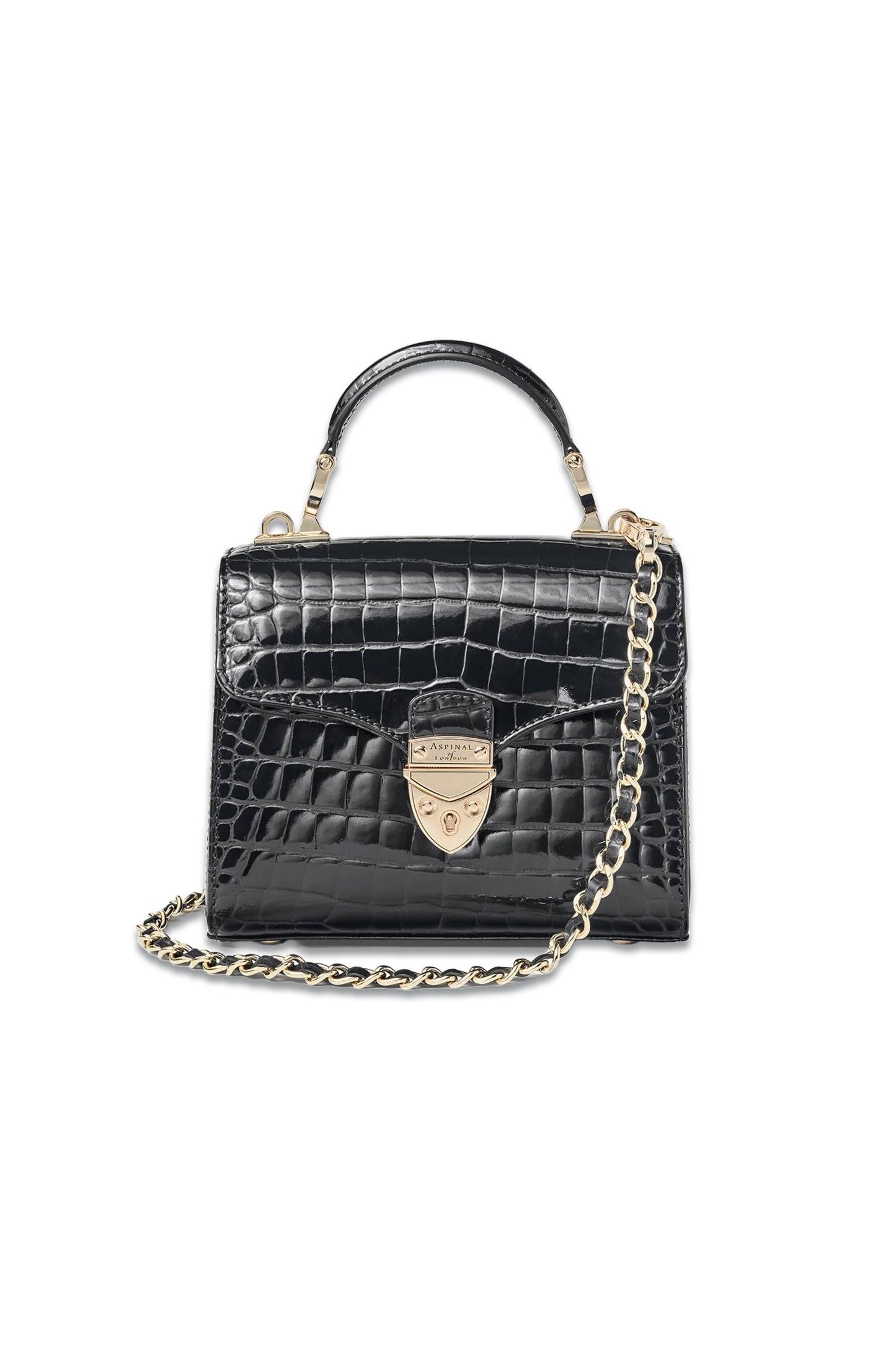 Mini Mayfair® Bag Black Patent Croc