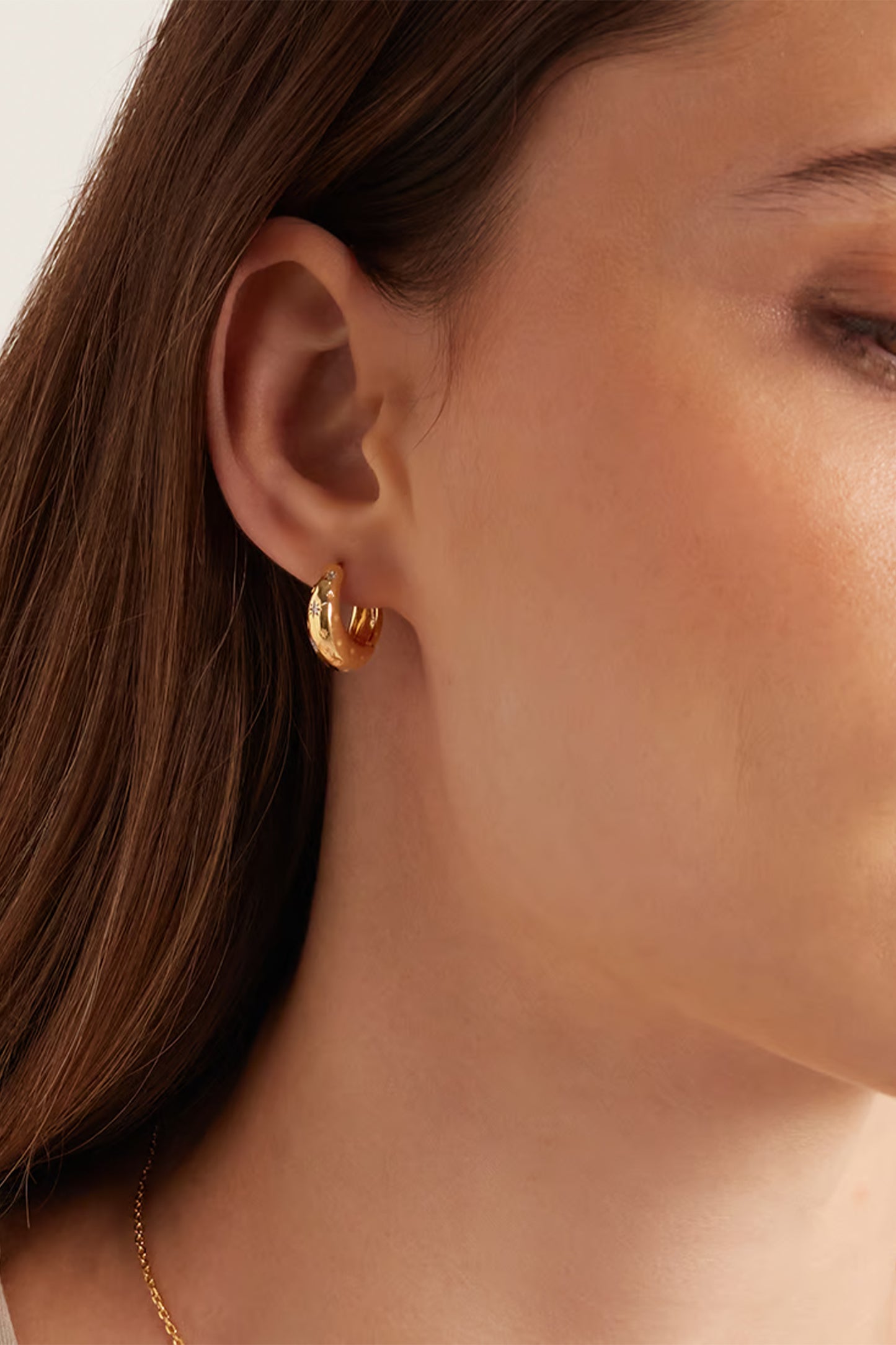 Diamond Starlight Orion Huggie Earrings
