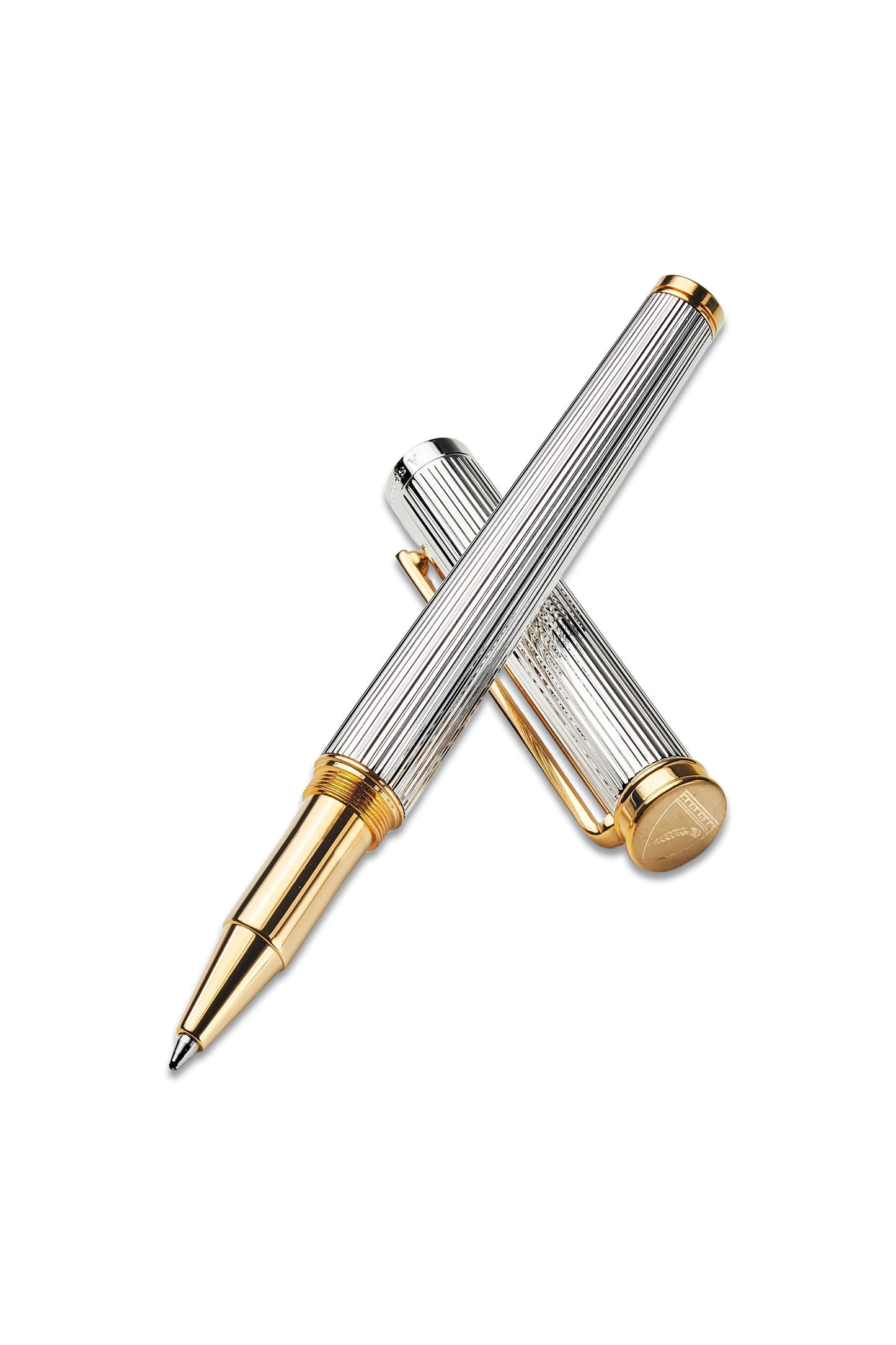 Ballpoint Pen - Sterling Silver 925 with 23ct Gold