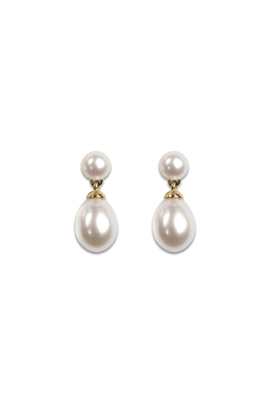 Freshwater Pearls Set In Yellow Gold