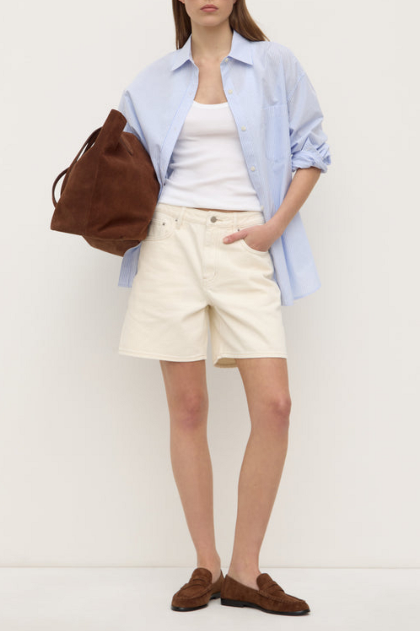 Mid-rise Vintage Denim Short
