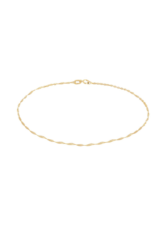 Astrid Chain Anklet In Solid Gold