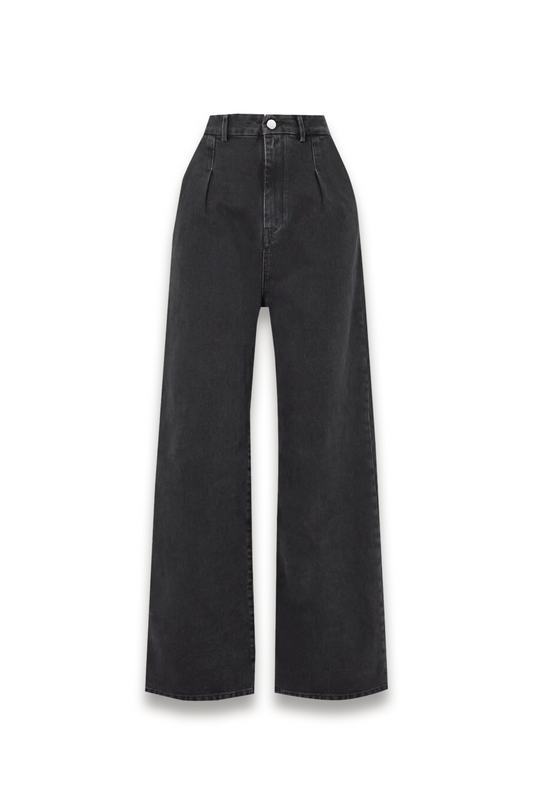 Attu Pleated High-rise Wide-leg Jeans