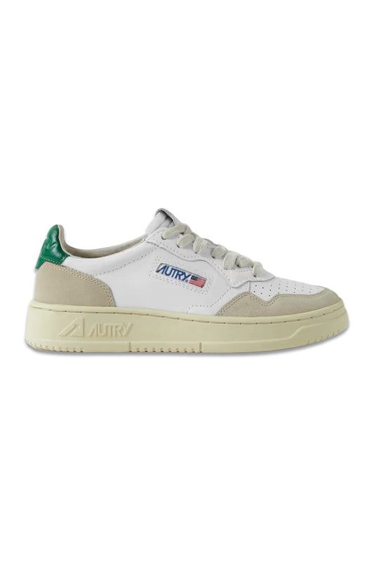 Medalist Low Green Leather and Suede Sneakers