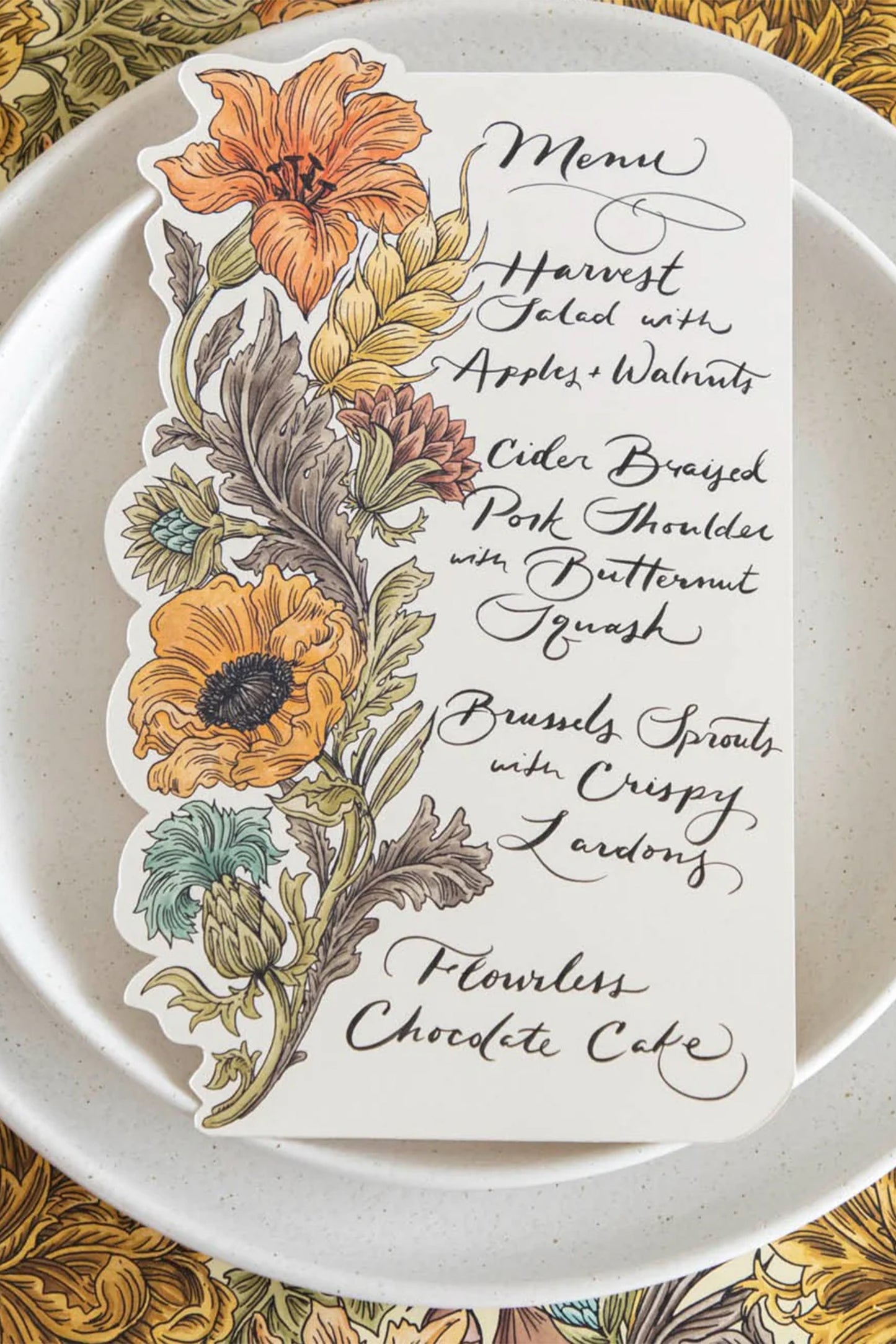 Autumn Acanthus Table Card