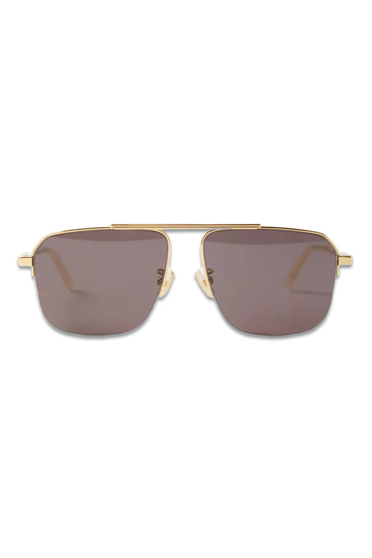 Square Aviator Metal Sunglasses